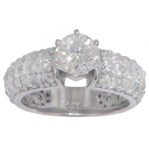 3.45 Ct Women's Round Cut Diamond Engagement Ring New